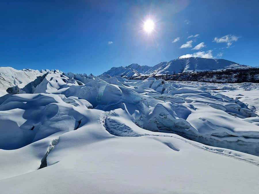 From Anchorage: Matanuska Glacier Winter Tour with Lunch - On the Glacier: Hike Through Ever-Changing Ice Formations and Streams