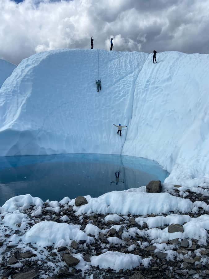 Matanuska Glacier Backcountry Ice Climbing - Backcountry feel: shifting ice features and changing walls