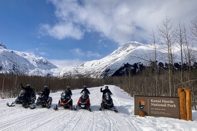 Snowmobile and Snowshoe Dual Adventure in Kenai Fjords NP - The 4-hour flow: Seward to Kenai Fjords to Exit Glacier
