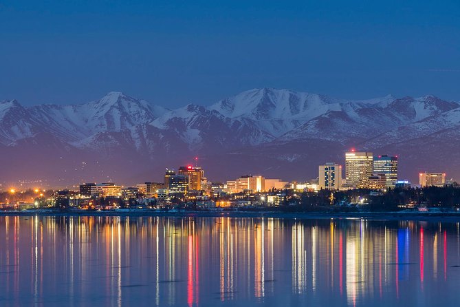 Sunset Photo Safari - Stop 1: Point Woronzof for Anchorage Skyline and Chugach Mountain Light